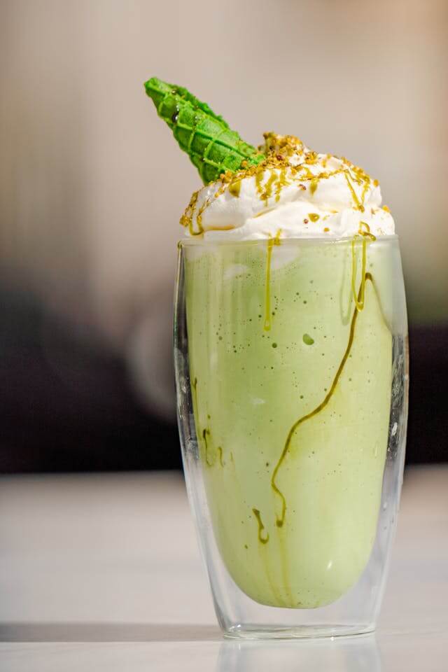 The Creamy Green Pistachio Frappe Recipe and Nutrition