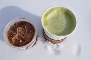 matcha latte vs. coffee