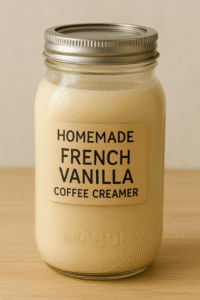 homemade french vanilla coffee creamer