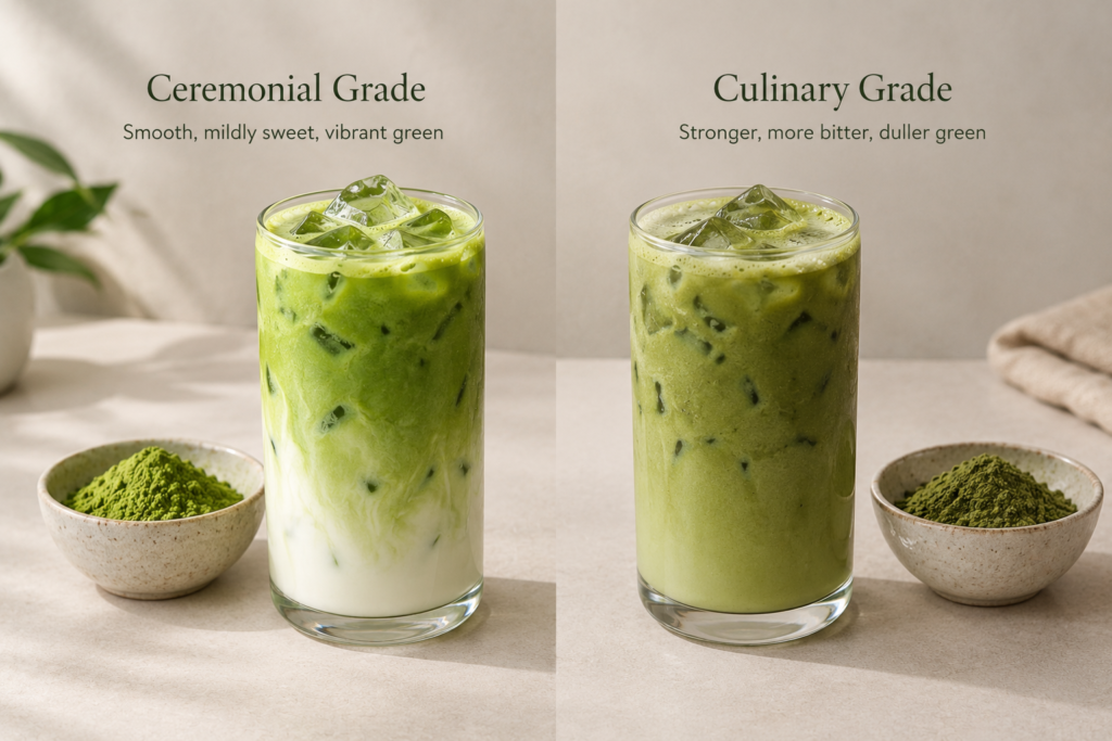 Ceremonial vs Culinary Grade Iced Matcha