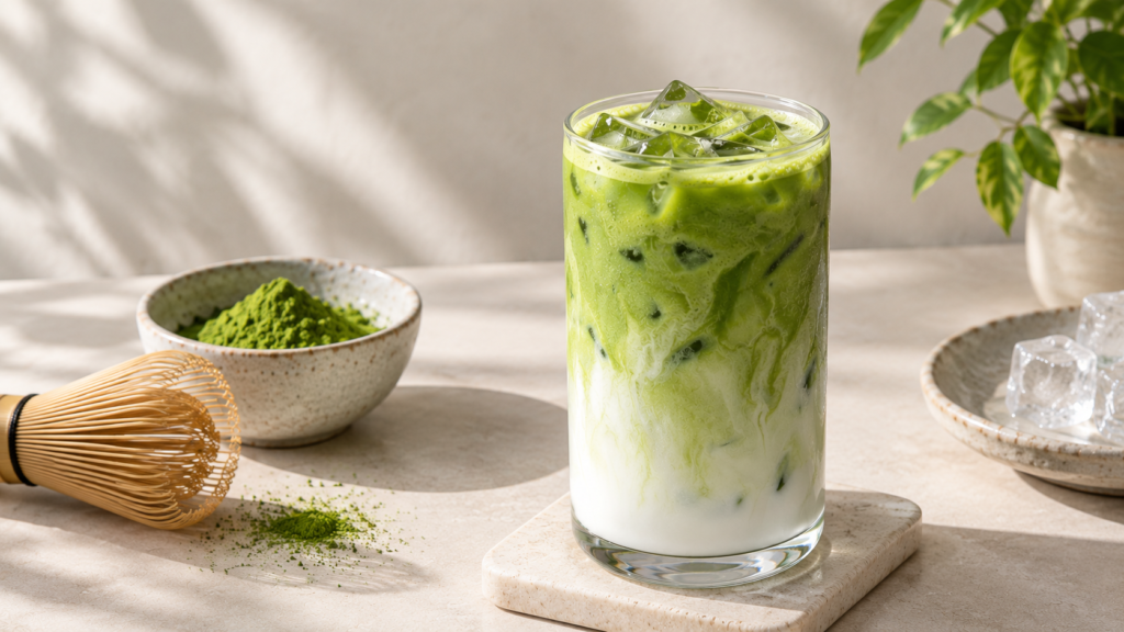 Making Iced Matcha