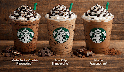mocha cookie crumble frappuccino starbucks vs mocha frappuccino vs java chip frappuccino