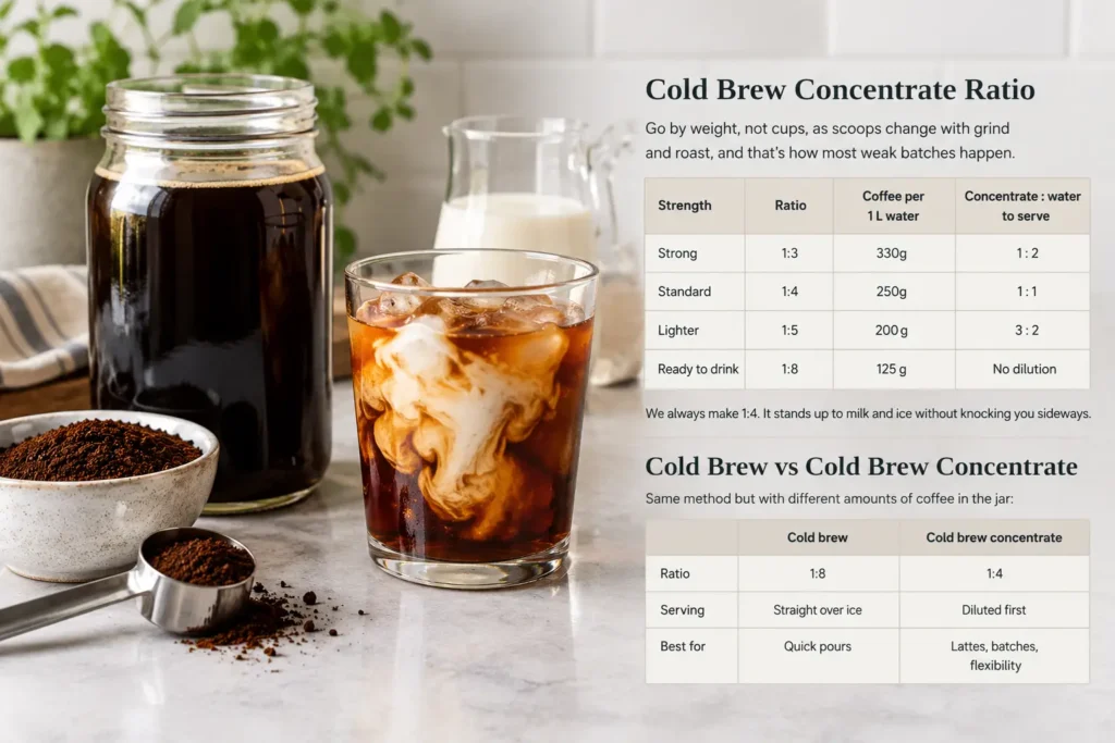 Cold Brew Concentrate Ratio
